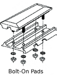 31" 800 mm Bolt-On Rubber Pad 203mm Pitch