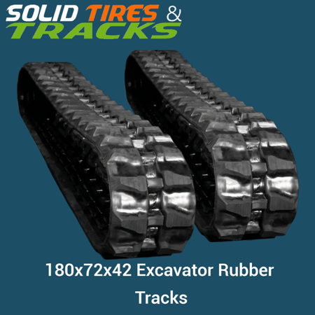 180x72x42 Excavator Rubber Tracks- Block Pattern
