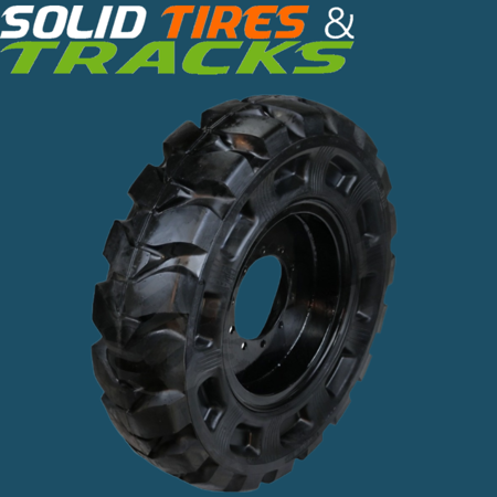 40X14-24 Solid Tires with 9 Bolt Rims