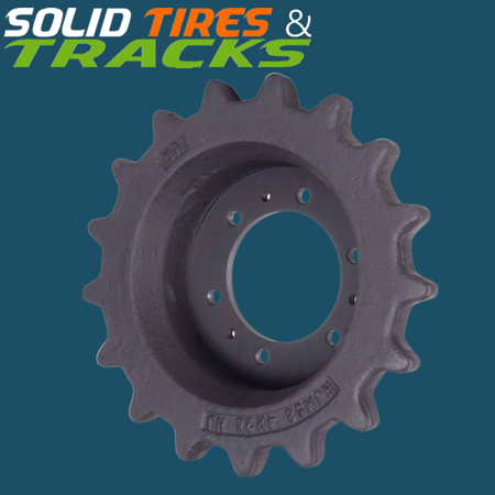 Bobcat T250, T300 Sprocket 6715821- Heavy Duty 6 Bolt Holes, 17 Teeth