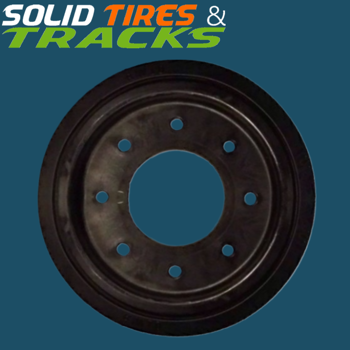 14" Solid Front & Rear Idler Rubber Wheel 