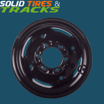 10x16.5 Skid Steer Wheels/Rims 16.5x8.25 - Glossy Black