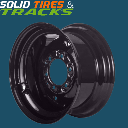 14-17.5 Skid Steer Wheel/Rim 17.5x10.5 - Glossy Black 