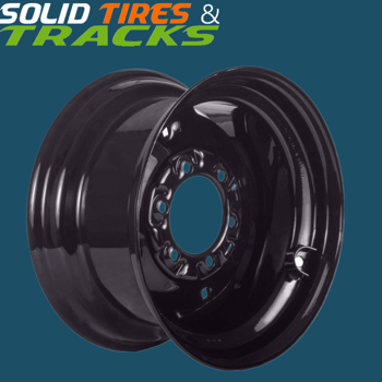 27x10.50-15 Skid Steer Wheel/Rim 8x15 - Glossy Black