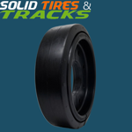 10" Rubber Center Split Bogie Wheel With 3.5in Hole